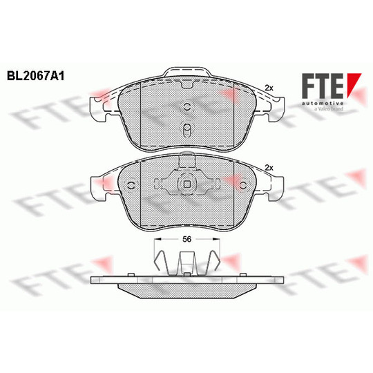 BL2067A1 - Brake Pad Set, disc brake 