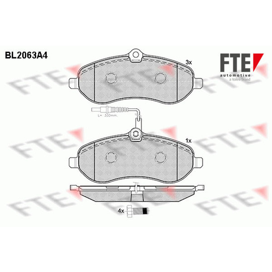 BL2063A4 - Brake Pad Set, disc brake 