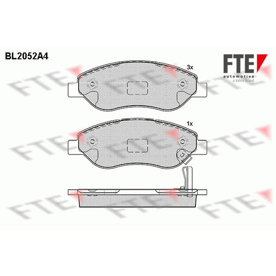 BL2052A4 - Brake Pad Set, disc brake 