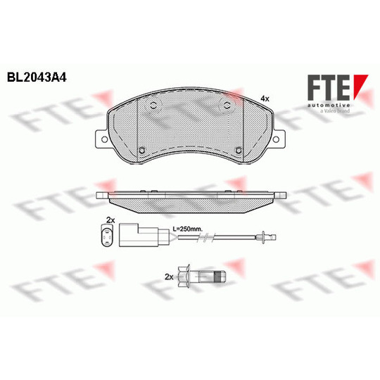 BL2043A4 - Brake Pad Set, disc brake 