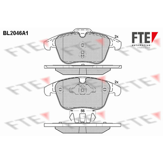 BL2046A1 - Brake Pad Set, disc brake 