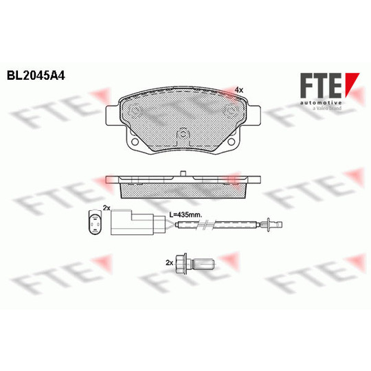 BL2045A4 - Brake Pad Set, disc brake 
