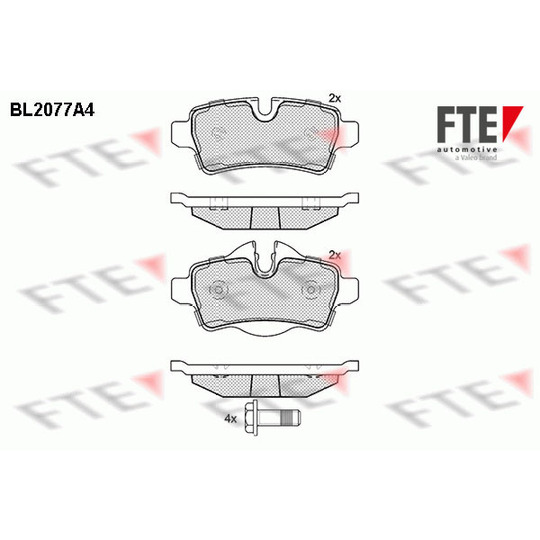 BL2077A4 - Brake Pad Set, disc brake 