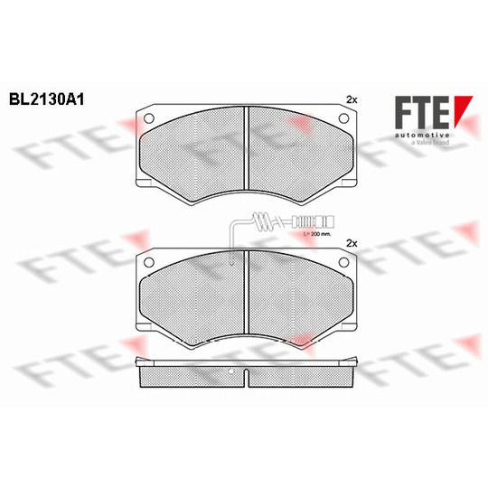 BL2130A1 - Piduriklotsi komplekt, ketaspidur 