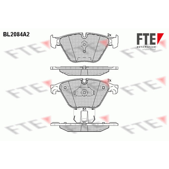 BL2084A2 - Brake Pad Set, disc brake 