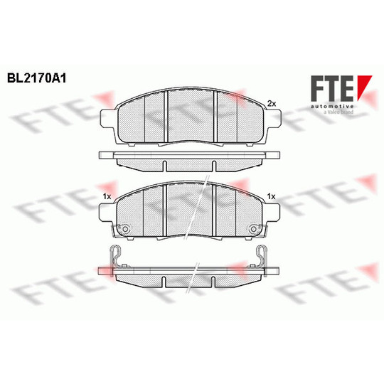 BL2170A1 - Brake Pad Set, disc brake 