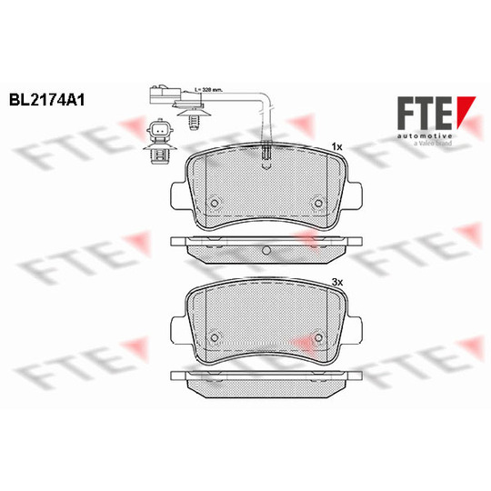 BL2174A1 - Brake Pad Set, disc brake 