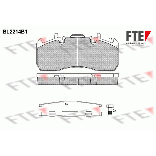 BL2214B1 - Brake Pad Set, disc brake 