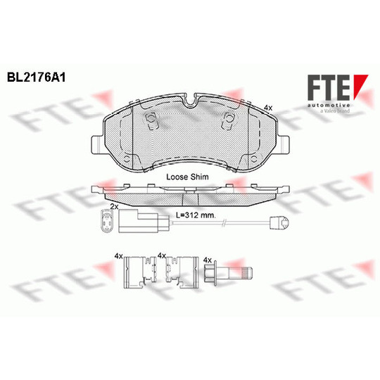 BL2176A1 - Brake Pad Set, disc brake 