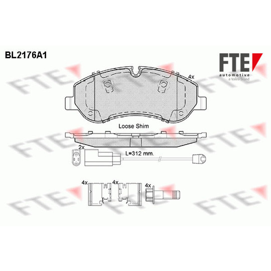 BL2176A1 - Piduriklotsi komplekt, ketaspidur 