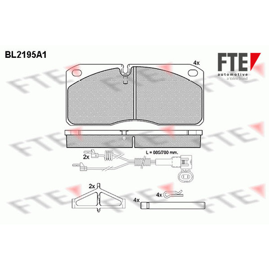 BL2195A1 - Brake Pad Set, disc brake 
