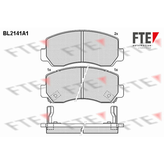 BL2141A1 - Brake Pad Set, disc brake 