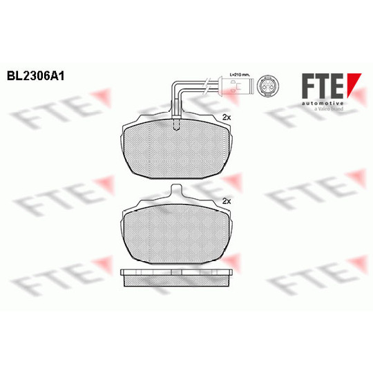 BL2306A1 - Brake Pad Set, disc brake 