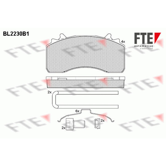 BL2230B1 - Brake Pad Set, disc brake 