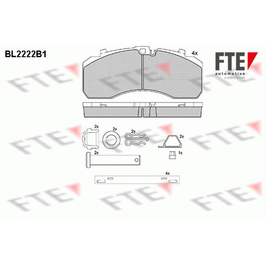 BL2222B1 - Brake Pad Set, disc brake 