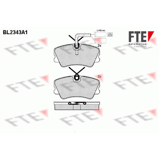 BL2343A1 - Brake Pad Set, disc brake 