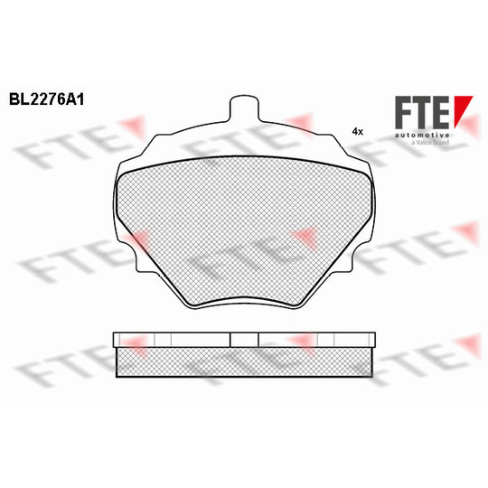 BL2276A1 - Brake Pad Set, disc brake 
