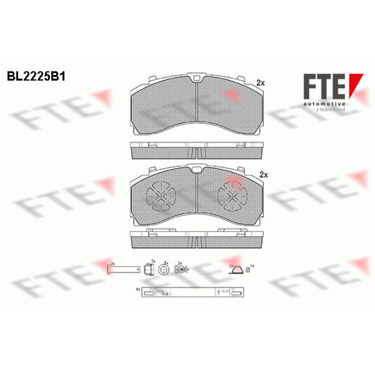 BL2225B1 - Brake Pad Set, disc brake 