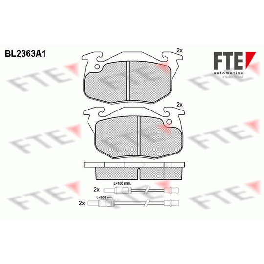 BL2363A1 - Brake Pad Set, disc brake 