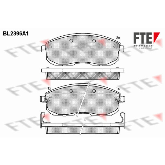 BL2396A1 - Brake Pad Set, disc brake 