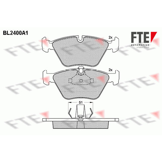 BL2400A1 - Brake Pad Set, disc brake 