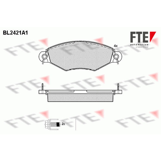 BL2421A1 - Brake Pad Set, disc brake 