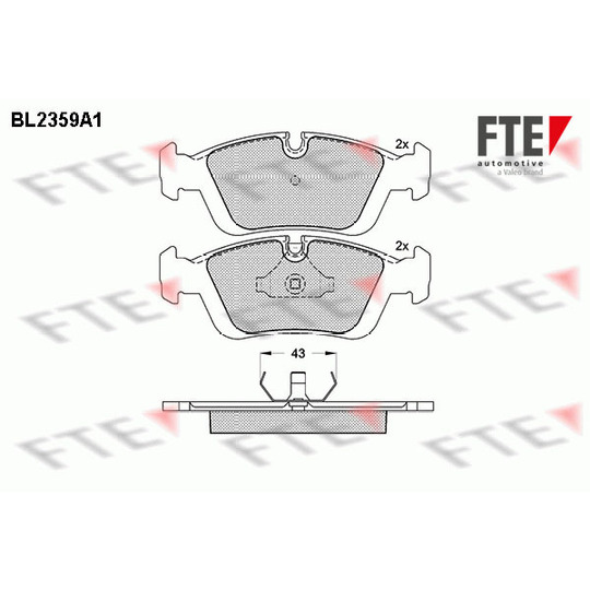 BL2359A1 - Brake Pad Set, disc brake 