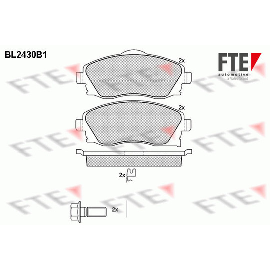 BL2430B1 - Brake Pad Set, disc brake 