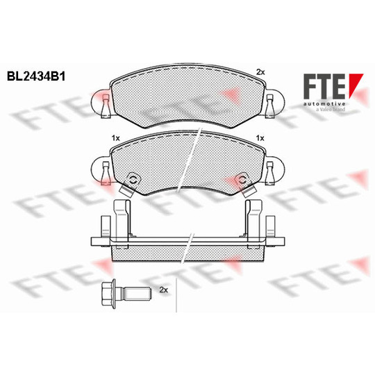 BL2434B1 - Brake Pad Set, disc brake 