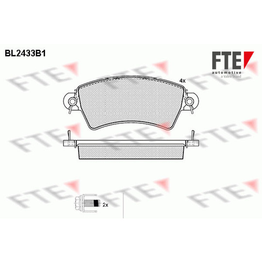 BL2433B1 - Brake Pad Set, disc brake 