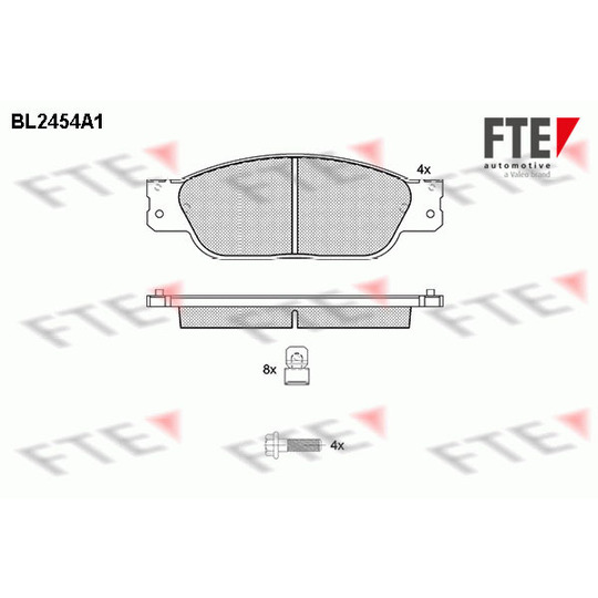 BL2454A1 - Brake Pad Set, disc brake 