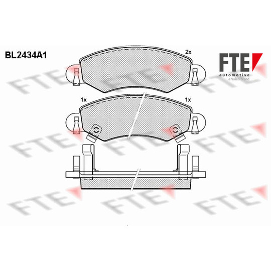 BL2434A1 - Brake Pad Set, disc brake 