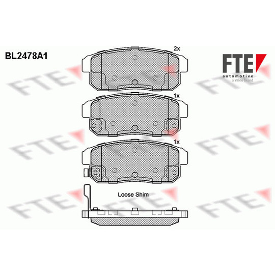 BL2478A1 - Brake Pad Set, disc brake 