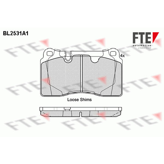 BL2531A1 - Brake Pad Set, disc brake 