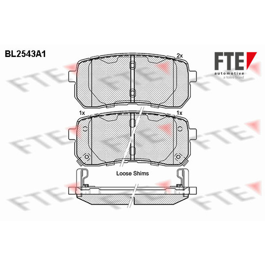 BL2543A1 - Brake Pad Set, disc brake 