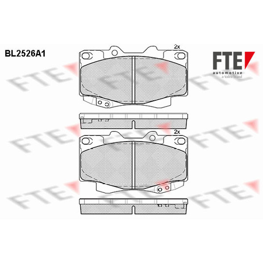 BL2526A1 - Brake Pad Set, disc brake 