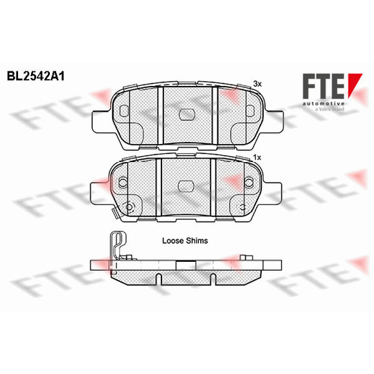 BL2542A1 - Brake Pad Set, disc brake 