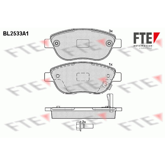 BL2533A1 - Brake Pad Set, disc brake 