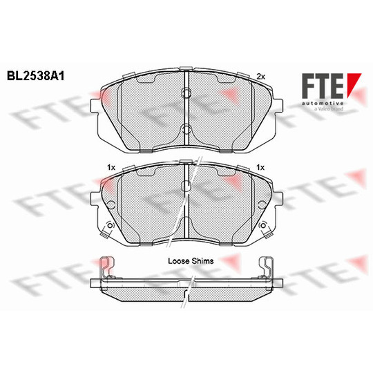 BL2538A1 - Brake Pad Set, disc brake 