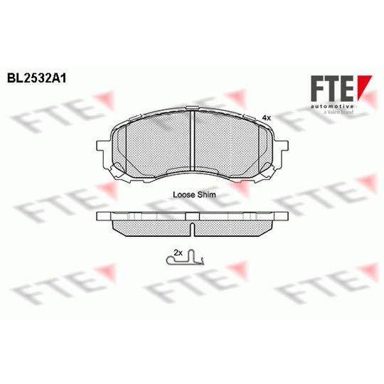 BL2532A1 - Brake Pad Set, disc brake 