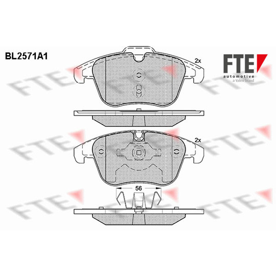 BL2571A1 - Brake Pad Set, disc brake 