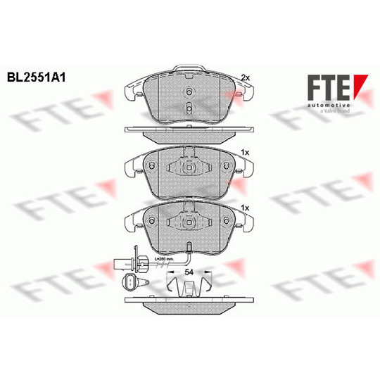 BL2551A1 - Brake Pad Set, disc brake 