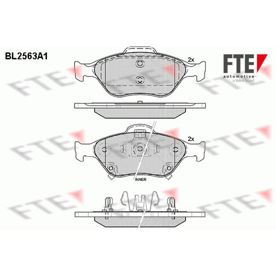 BL2563A1 - Brake Pad Set, disc brake 