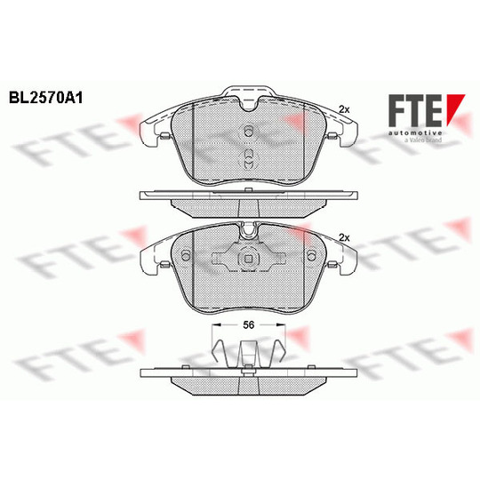 BL2570A1 - Brake Pad Set, disc brake 