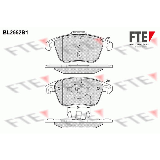 BL2552B1 - Brake Pad Set, disc brake 
