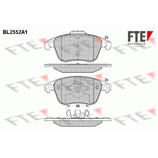 BL2552A1 - Brake Pad Set, disc brake 