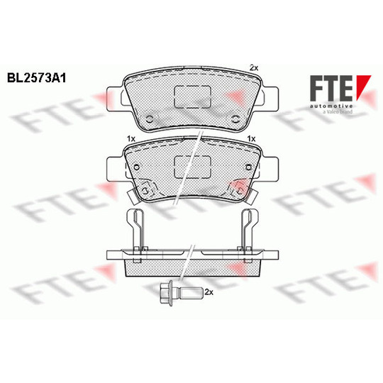 BL2573A1 - Brake Pad Set, disc brake 