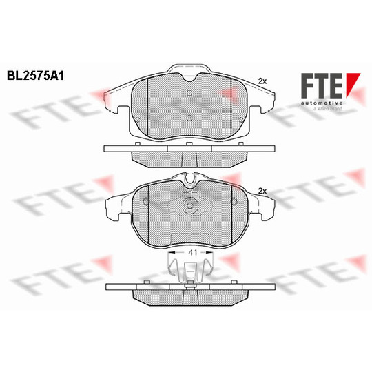 BL2575A1 - Brake Pad Set, disc brake 