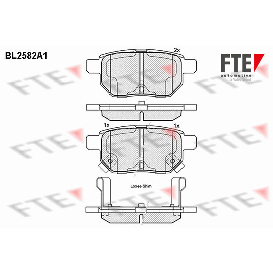 BL2582A1 - Brake Pad Set, disc brake 