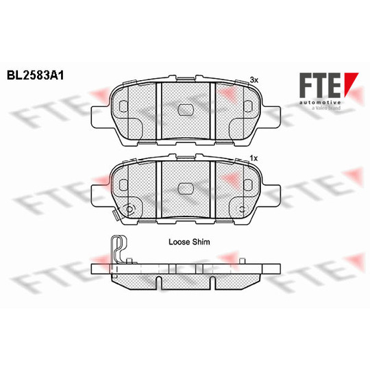 BL2583A1 - Brake Pad Set, disc brake 